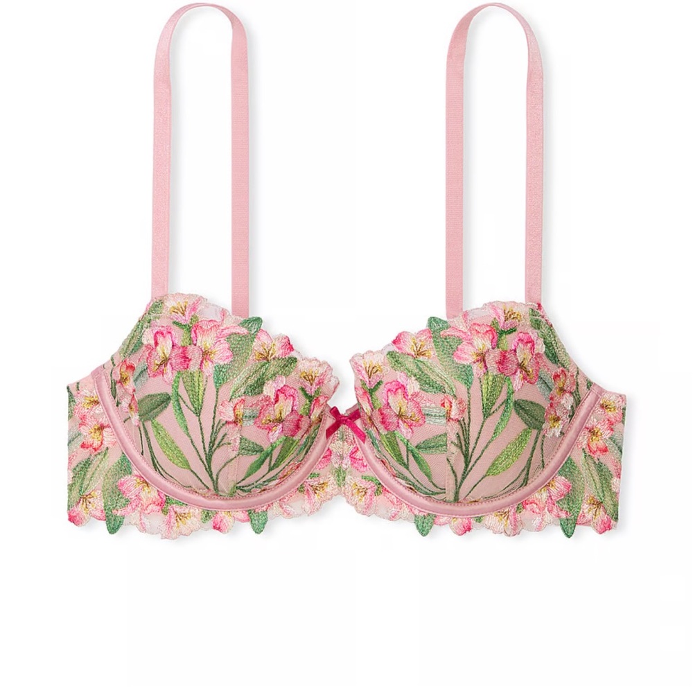 Victoria’s secret Floral Embroidered Bra - Pink size 36 G used
